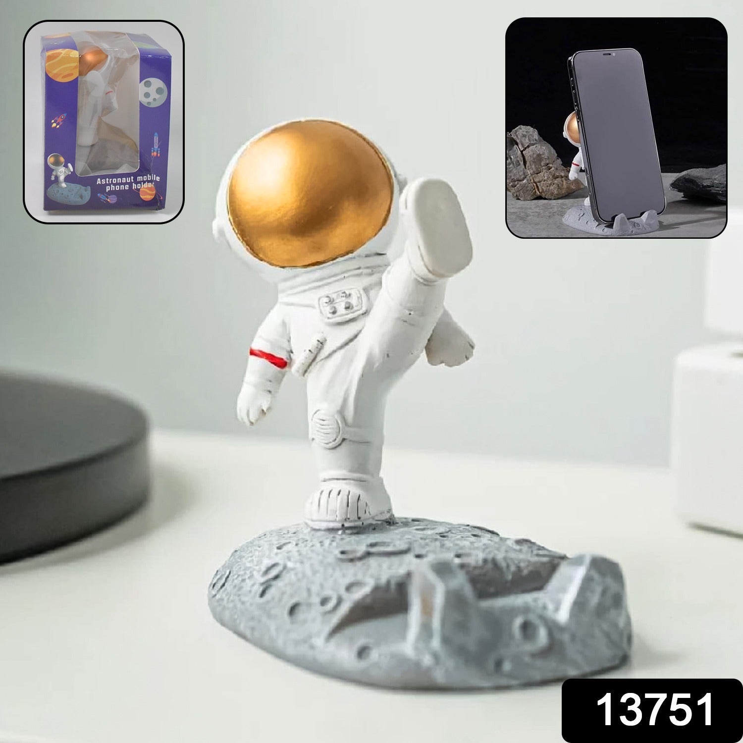 Mobile Holder Astronaut Phone Stand Planet Creative Fun 3D Design (1 Pc / Mix Design) Mobile Holder Astronaut Phone Stand Planet Creative Fun 3D Design (1 Pc / Mix Design)
